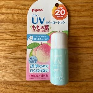🔥 Pigeon UV Baby Roll-on Lotion Peach SPF20 PA++ Additive-free 25g